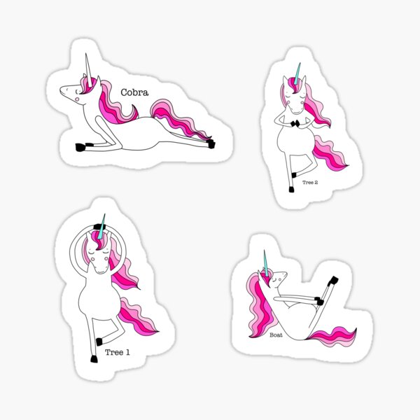 YogaCorn Unicorn Yoga Sticker Pack 5 of 5 Sticker
