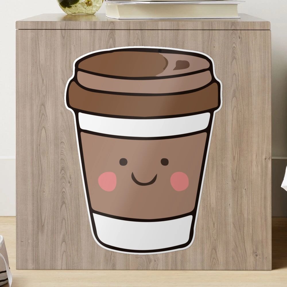 Cute Ice Coffee With Hot Coffee Cartoon - Cute Ice Coffee With Hot Coffee  Cartoon - Pin