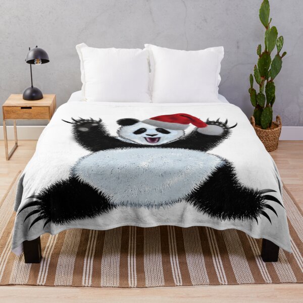 Item preview,  Christmas panda wearing santa claus hat designed and sold by Galina Kostyaeva.