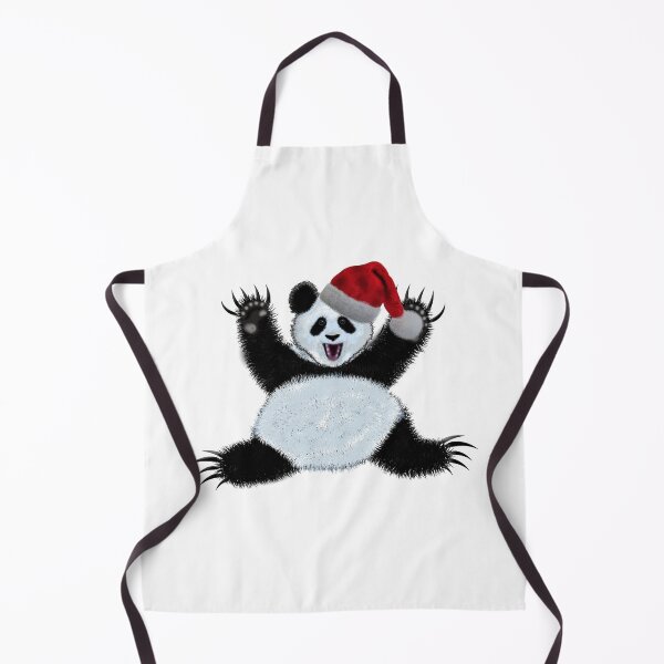 Item preview, Christmas panda wearing santa claus hat designed and sold by Galina Kostyaeva.
