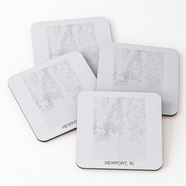 Item preview, Newport, RI Quad Topographical Map Grey designed and sold by PGHPhotoCo.