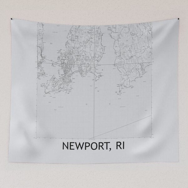 Artikelvorschau, Newport, RI Quad Topografische Karte Grau entworfen und verkauft von PGHPhotoCo.