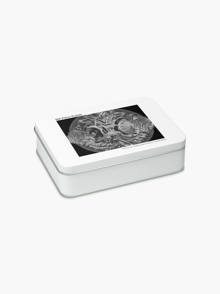 Alternate view of Escher - Tetrahedral planetoid Jigsaw Puzzle