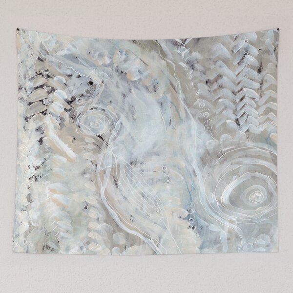 Item preview, WHITE WORLD ABSTRACT PAINTING designed and sold by artenvironments.
