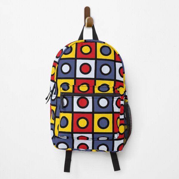 Artikelvorschau, Multicolor checkered pattern with circles in blue, red, white and yellow entworfen und verkauft von acidmit.