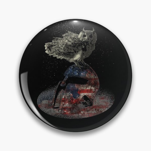 Item preview, American Spartan Helmet American Spartan Patriotic Warrior BLUE Spartan Owl knight designed and sold by crouchingpixel.