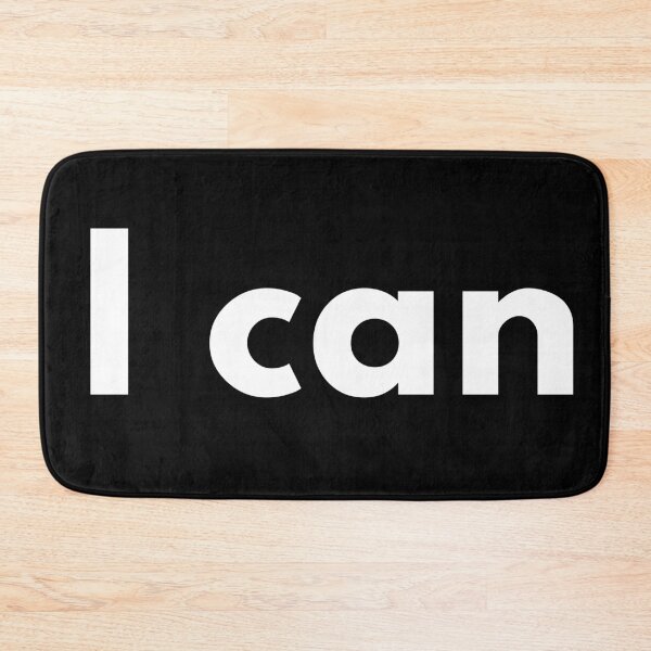 Item preview, I can. Text only design. White text. designed and sold by JellyBeenzz.