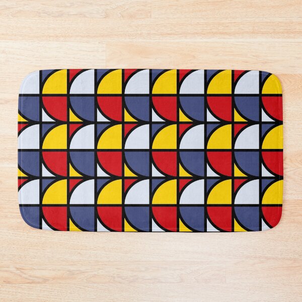 Artikelvorschau, Geometric pattern with circle parts in blue, red, white and yellow entworfen und verkauft von acidmit.