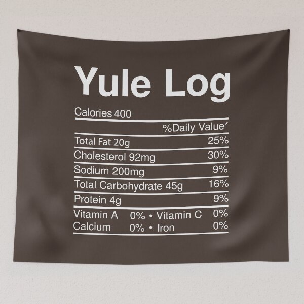 Item preview, Yule Log Nutrition Facts Christmas Food designed and sold by RandomStuffShop.