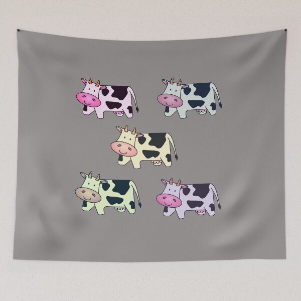 Item preview, Pink kawaii cows stickers  designed and sold by LucianaArts.