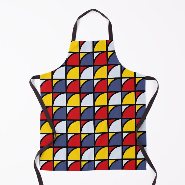 Artikelvorschau, Blue, red, white and yellow parts of cirlce in geometric pattern entworfen und verkauft von acidmit.