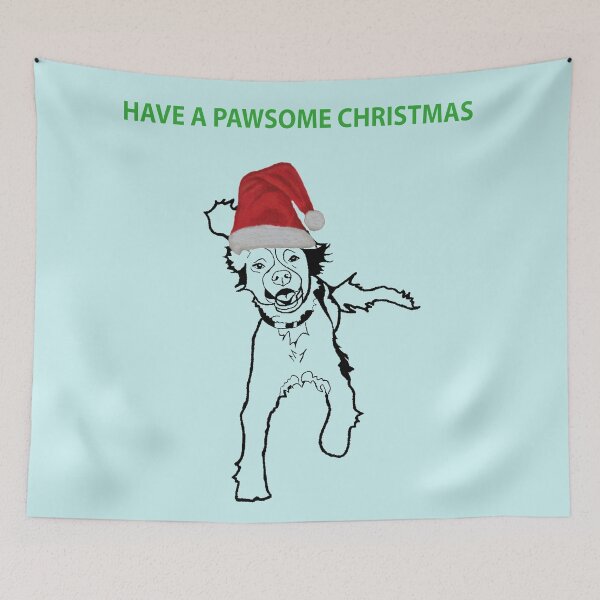 Item preview, Spaniel Pawsome Christmas design - Dog Christmas design designed and sold by IslesArt.