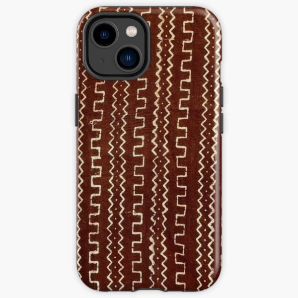 Cinnamon Brown Mudcloth 01 iPhone Tough Case