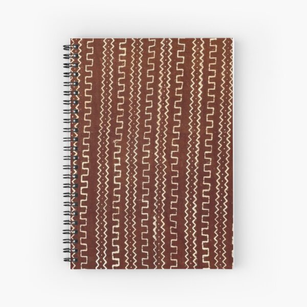 Cinnamon Brown Mudcloth 01 Spiral Notebook