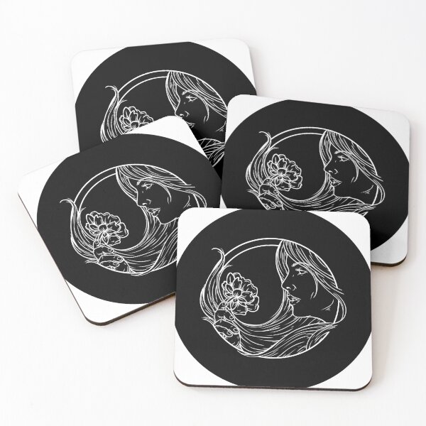 Item preview, Minimalistic Virgo - BLACK - Woman With a Flower designed and sold by vadim888.