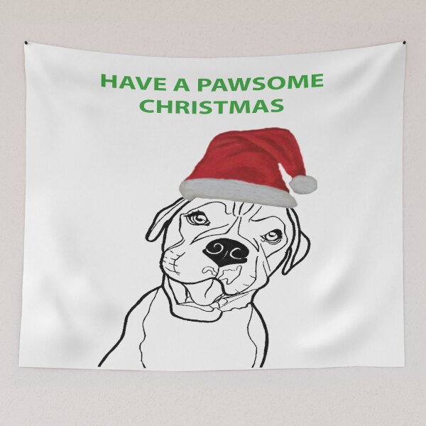 Item preview, Boxer Pawsome Christmas design - Dog Christmas design designed and sold by IslesArt.