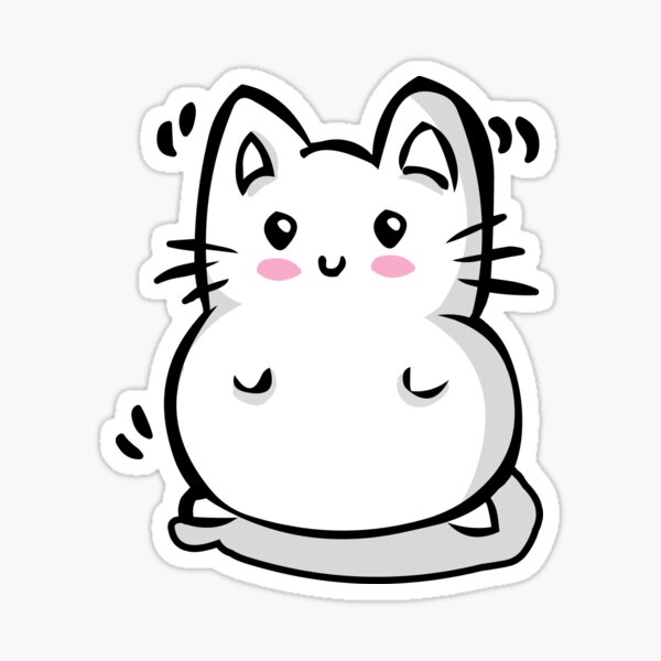 Kawaii Marshmallow Kitty Sticker