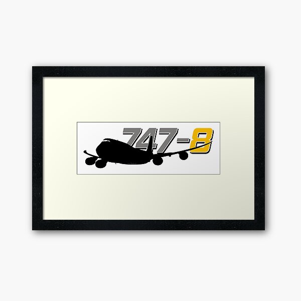 747 - 8 Jumbo Jet Framed Art Print