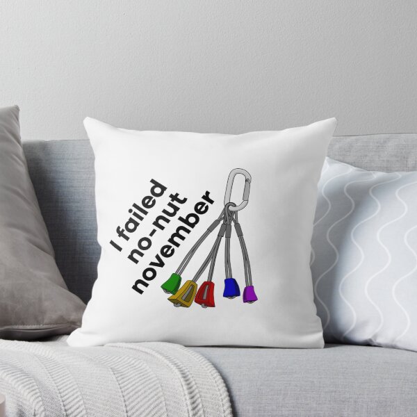 Item preview, Trad Rock Climbing Nuts Funny Quote - 'I Failed No Nut November' designed and sold by Seth's Tees.
