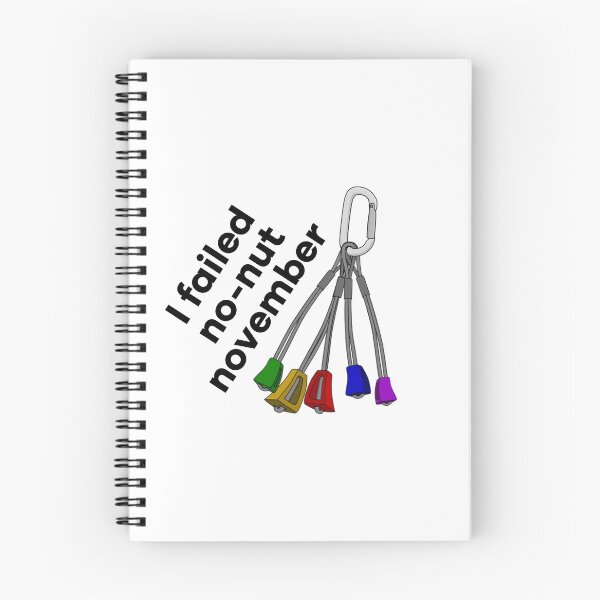 Item preview, Trad Rock Climbing Nuts Funny Quote - 'I Failed No Nut November' designed and sold by Seth's Tees.