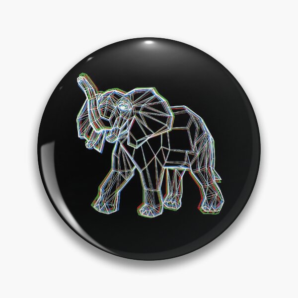 Item preview, Polygon Art Elephant Glitch designed and sold by RAWWR.