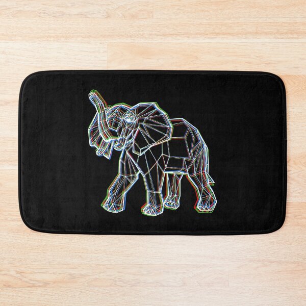 Item preview, Polygon Art Elephant Glitch designed and sold by RAWWR.