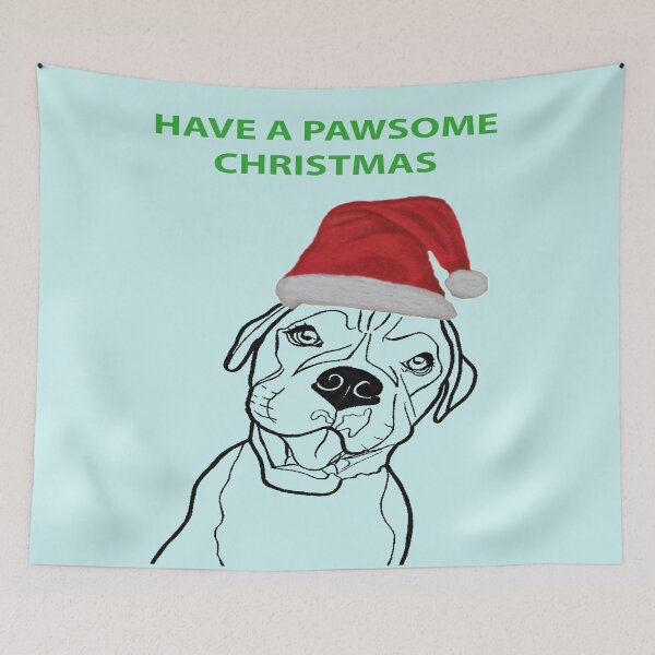 Item preview, Boxer Pawsome Christmas design - Dog Christmas design designed and sold by IslesArt.