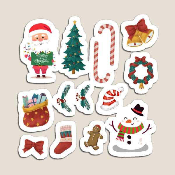 Big Clear!]Magnets Stickers Xmas Refrigerator Decal Merry Christmas  Magnetic Stickers Full Door Cover for Fridge Window Door Party Decor  Supplies 