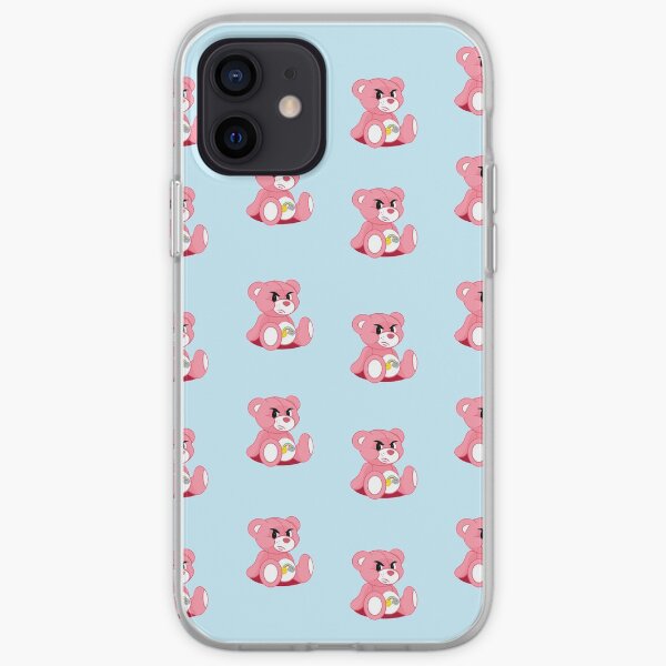 pistola bear mcfly 2020 print young dumb thrills pastel blue bg iPhone Soft Case
