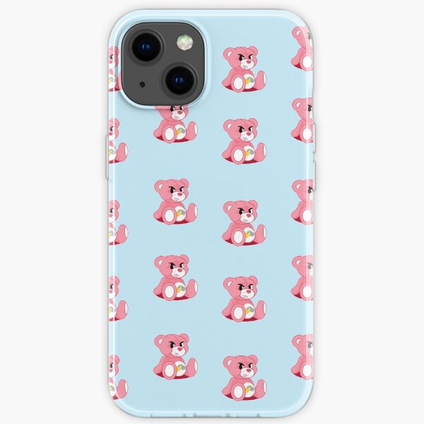 pistola bear mcfly 2020 print young dumb thrills pastel blue bg iPhone Soft Case