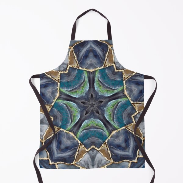 Item preview, Kalifornia Kalidoscope / Abstract / Blue Green / Kintsugi Art / Ocean Blue / Sea Green Mandala designed and sold by artenvironments.