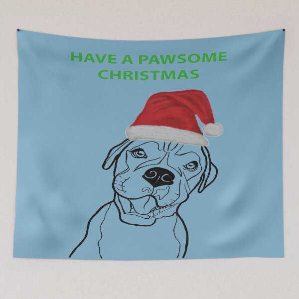 Item preview, Boxer Pawsome Christmas design - Dog Christmas design designed and sold by IslesArt.