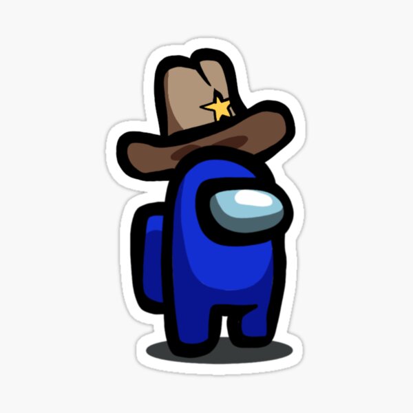 Among Us Cowboy Hat Stickers Redbubble