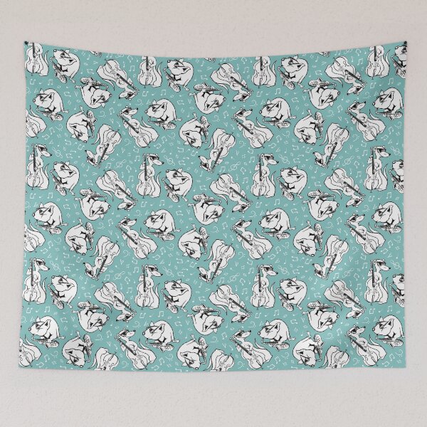Item preview, Musicians Pattern - Blue designed and sold by Jared Hart.