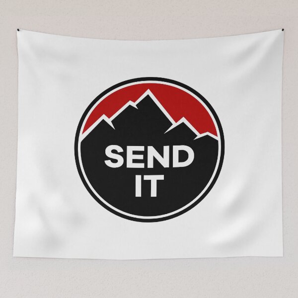 Item preview, Send It - Rock Climbing Mountain Inspirational Design designed and sold by Seth's Tees.