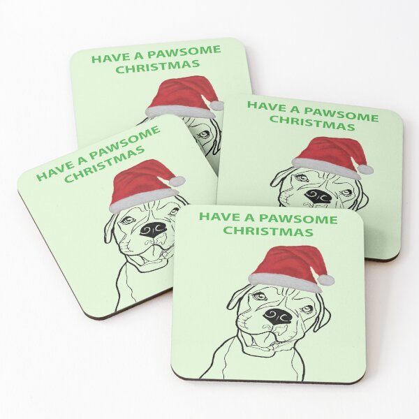 Item preview, Boxer Pawsome Christmas design - Dog Christmas design designed and sold by IslesArt.