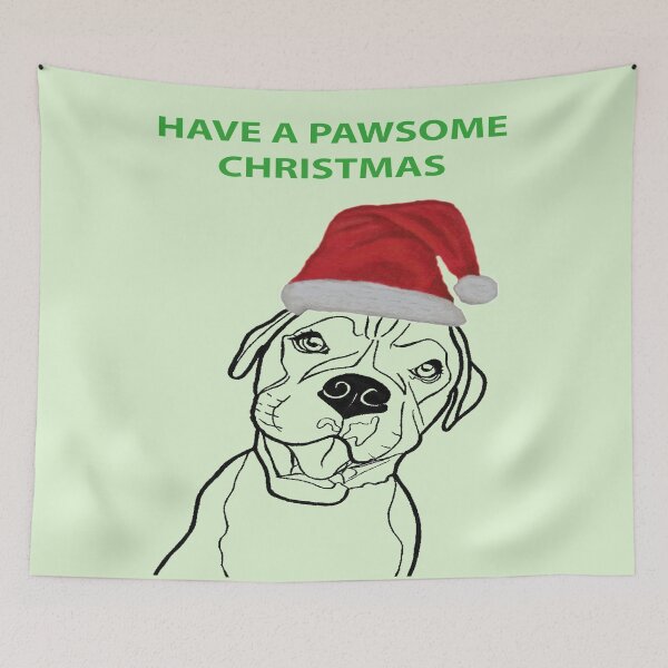 Item preview, Boxer Pawsome Christmas design - Dog Christmas design designed and sold by IslesArt.