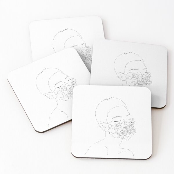 Item preview, Face Mask Lined Art designed and sold by wallflowerbee.
