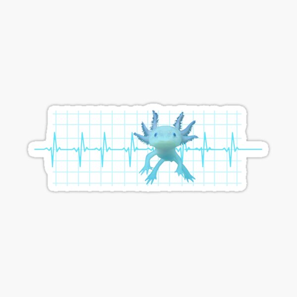 Aperçu de l'œuvre Axolotl Amphibien Heartbeat - Meilleur cadeau Axolotl Amphibien pour les amoureux d'Axolotl créée et vendue par FamousShirts.