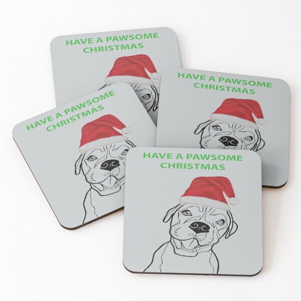 Item preview, Boxer Pawsome Christmas design - Dog Christmas design designed and sold by IslesArt.