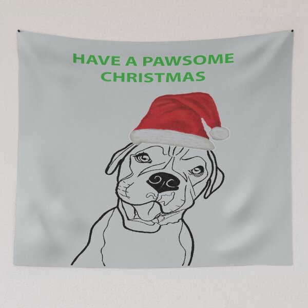 Item preview, Boxer Pawsome Christmas design - Dog Christmas design designed and sold by IslesArt.
