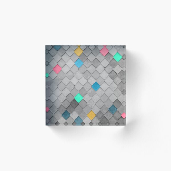 Item preview, Colourful  tiles on monochromic background designed and sold by Julia Rudens.