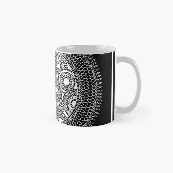 Tranquility Yin Yang | Black Mandala by SimmyGhatt Classic Mug
