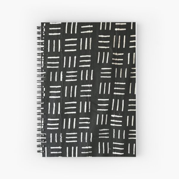 B&W Mudcloth 08 Spiral Notebook