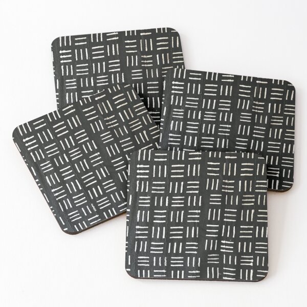 Item preview, B&W Mudcloth 08 designed and sold by TamiahDesigns.