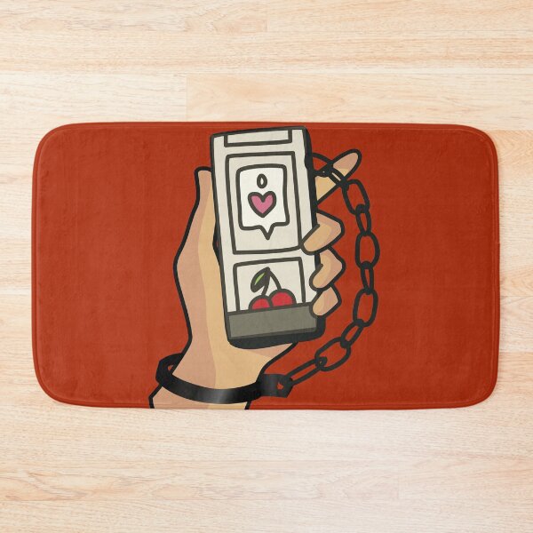 Item preview, Phone Addict Comic Hearts, Likes, Responsible tech, Tech Product design, UX UI design, Digital experiences, Phone, Chained, Cartoon designed and sold by ruepix.