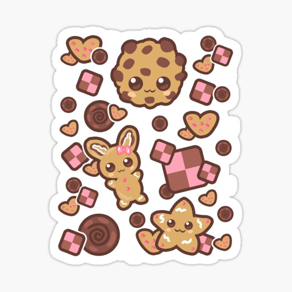 Kawaii Chocolate Chip Cookies Sticker