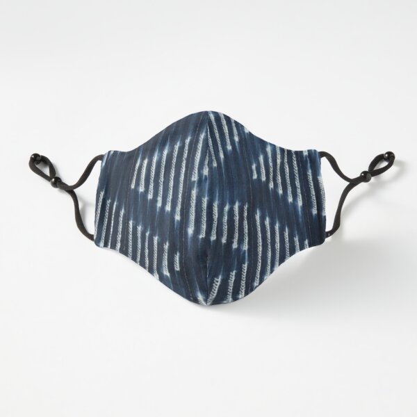 Blue Indigo Mudcloth 02 Fitted 3-Layer