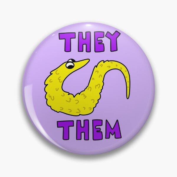 Item preview, They/Them Pronouns Worm designed and sold by Maples-heart.
