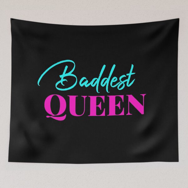 Item preview, Baddest Queen, Neon Typography designed and sold by Shirtness.